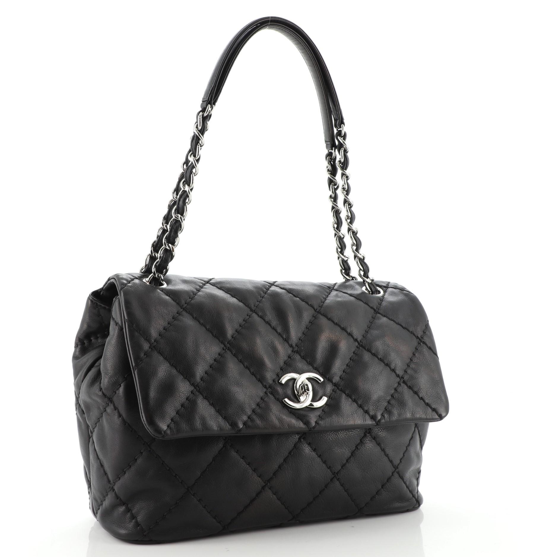 Chanel Love Me Tender Flap Bag Stitched Calfskin Medium