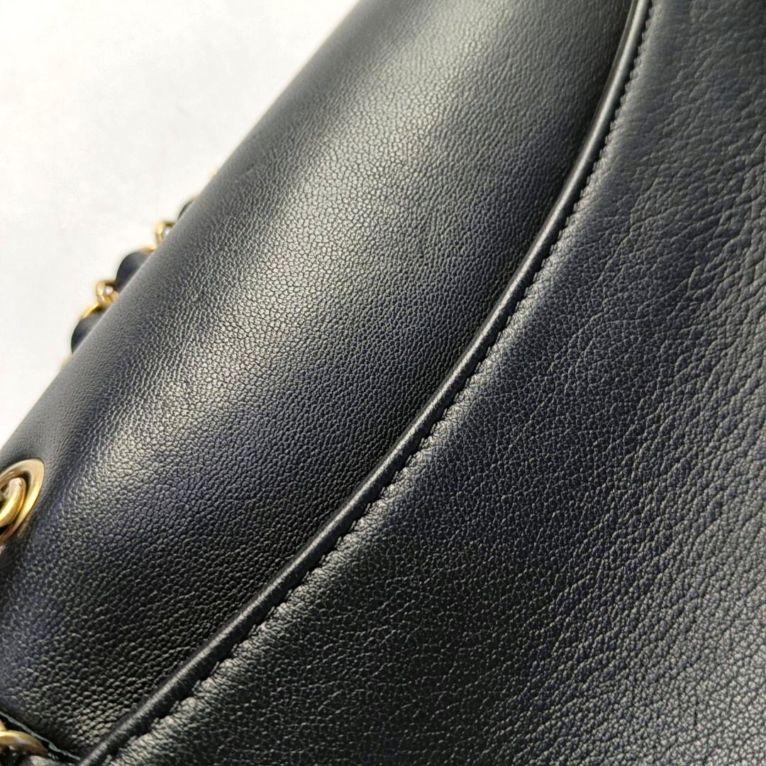 Chanel Lovely Chains Flap Bag Black Calfskin Leather Gold Hardware 2018-19 5