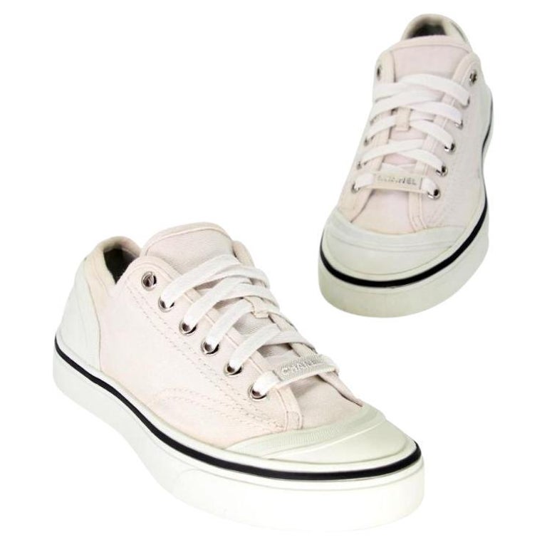 Chanel Low Top CC Coated Canvas Tennis Sneakers CC-1104P-0015