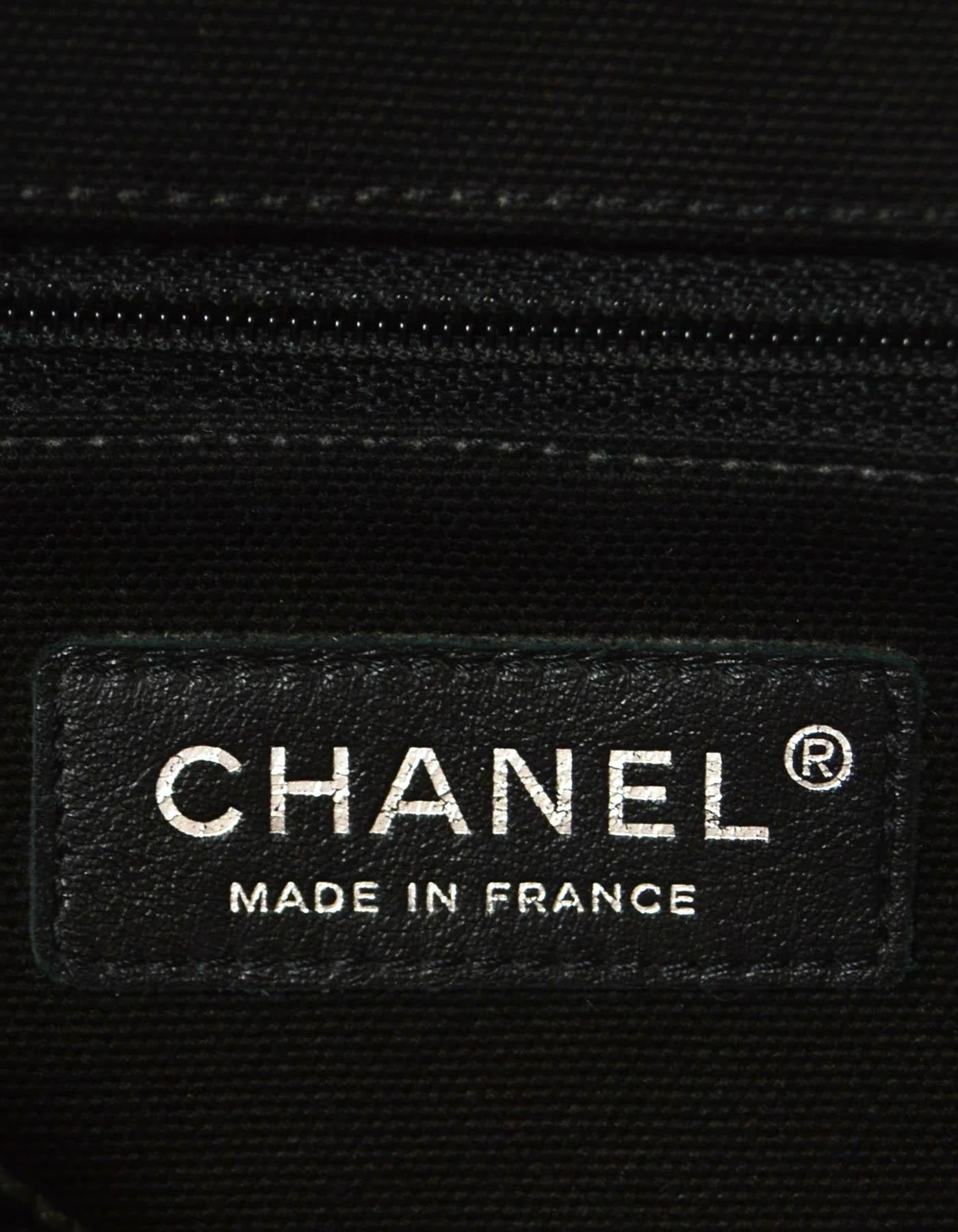 Chanel Ltd Edition Black Mesh & Patent La Madrague 2 in 1 Tote/ Classic Flap Bag 6
