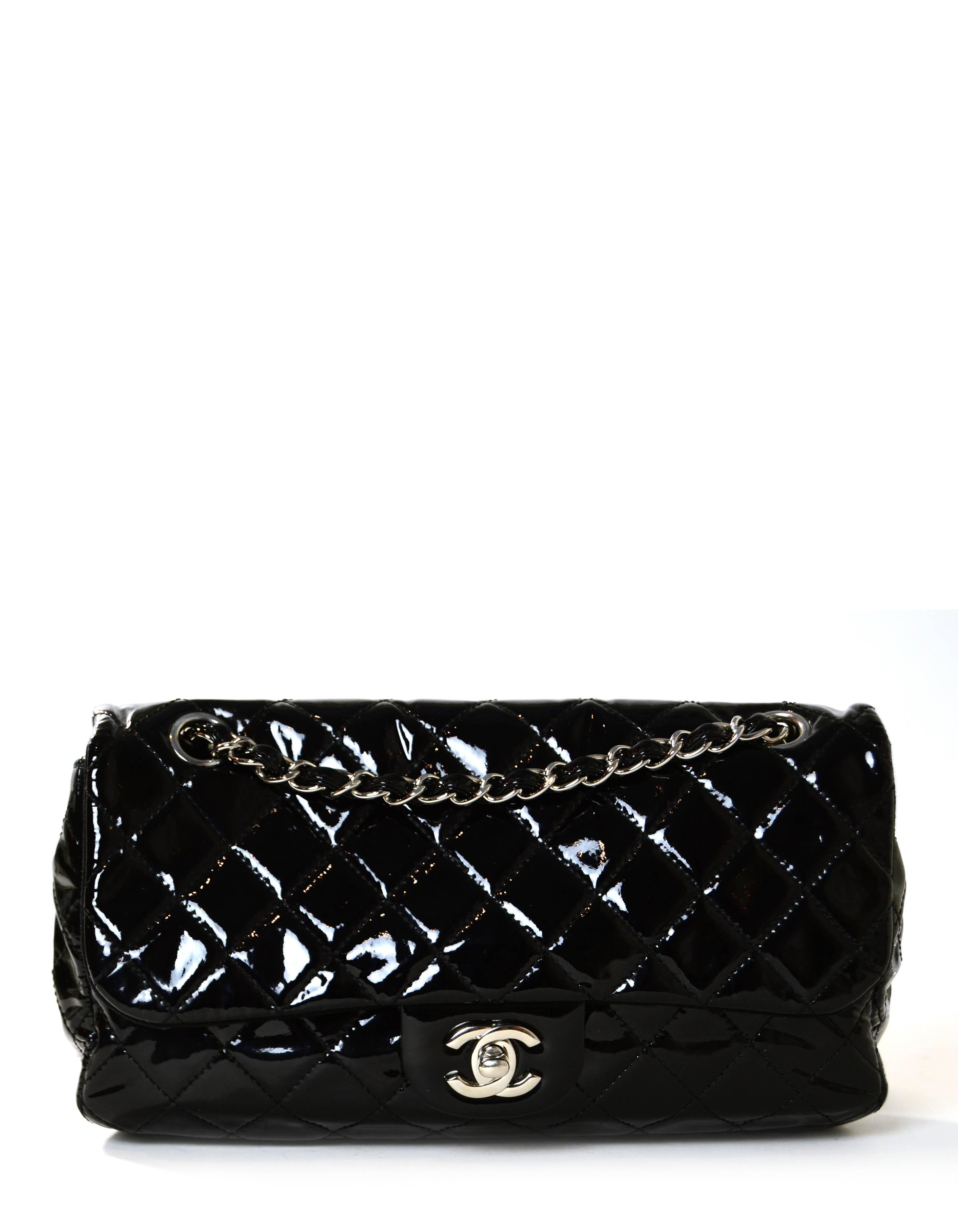 Chanel Ltd Edition Black Mesh & Patent La Madrague 2 in 1 Tote/ Classic Flap Bag 1