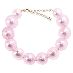 Chanel Ltd Edition 'CC' Logo Pearl Choker Necklace