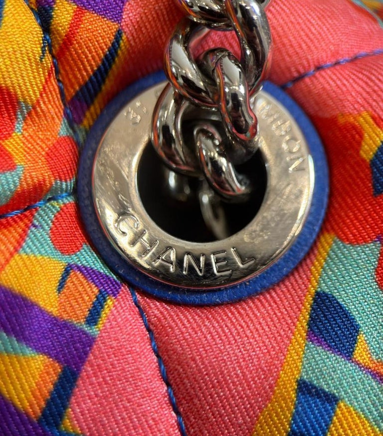 Chanel quilted fabric bag sales