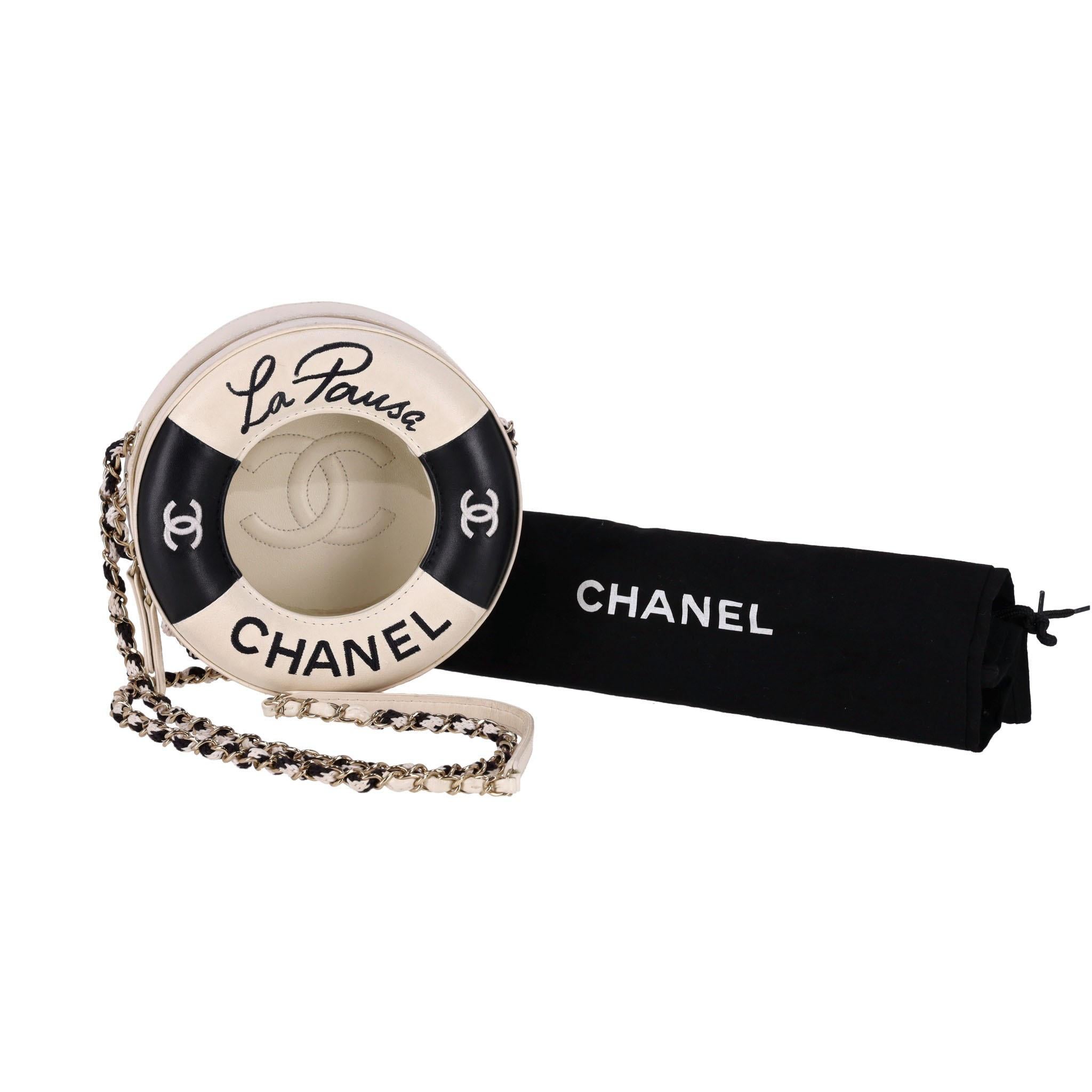 Beige Chanel Ltd Edition La Pausa Coco Lifesaver Bag For Sale