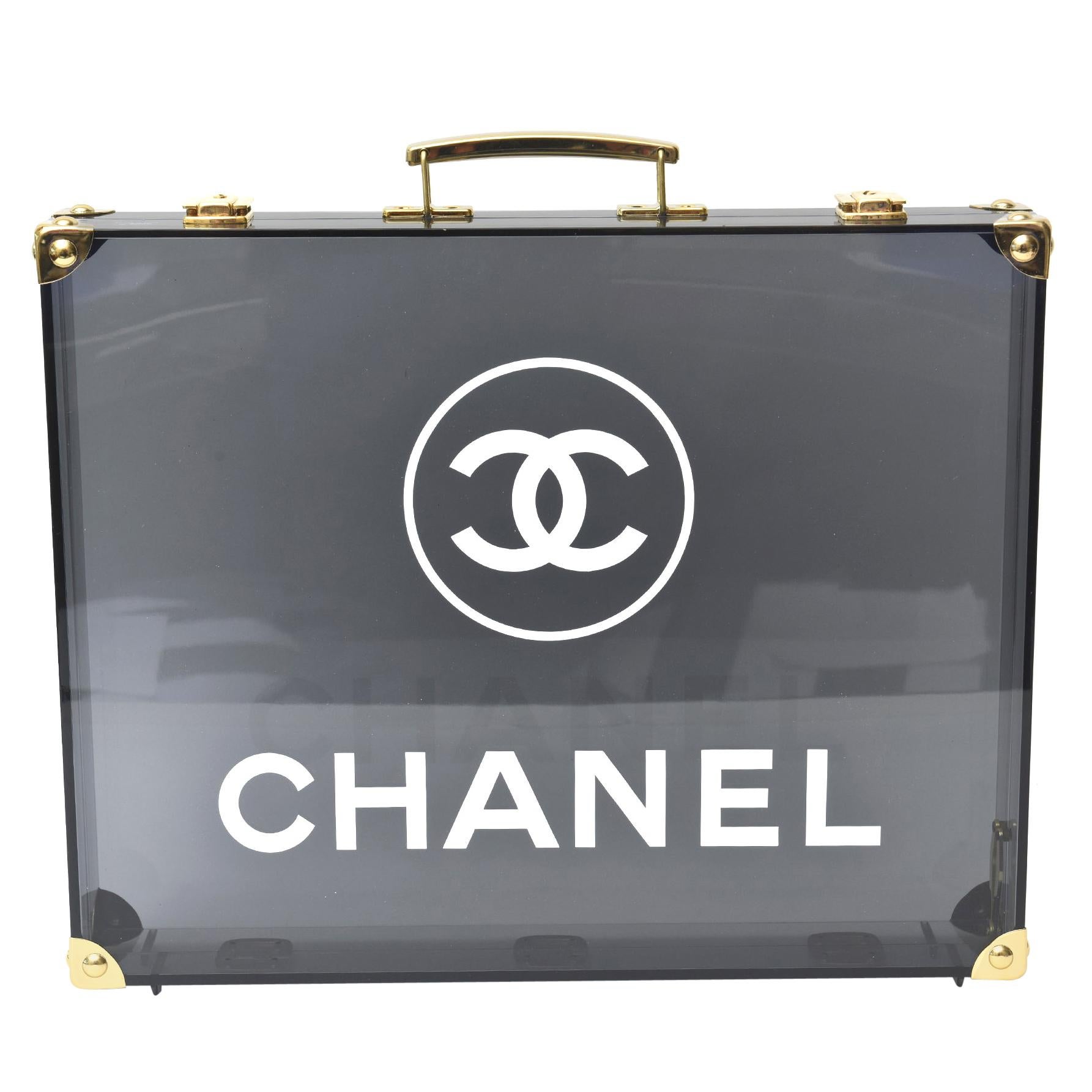 Chanel Lucite and Brass Briefcase