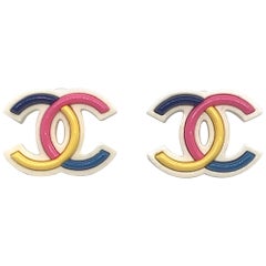 Chanel Lucite CC Logo Post Earrings, 2017 Collection
