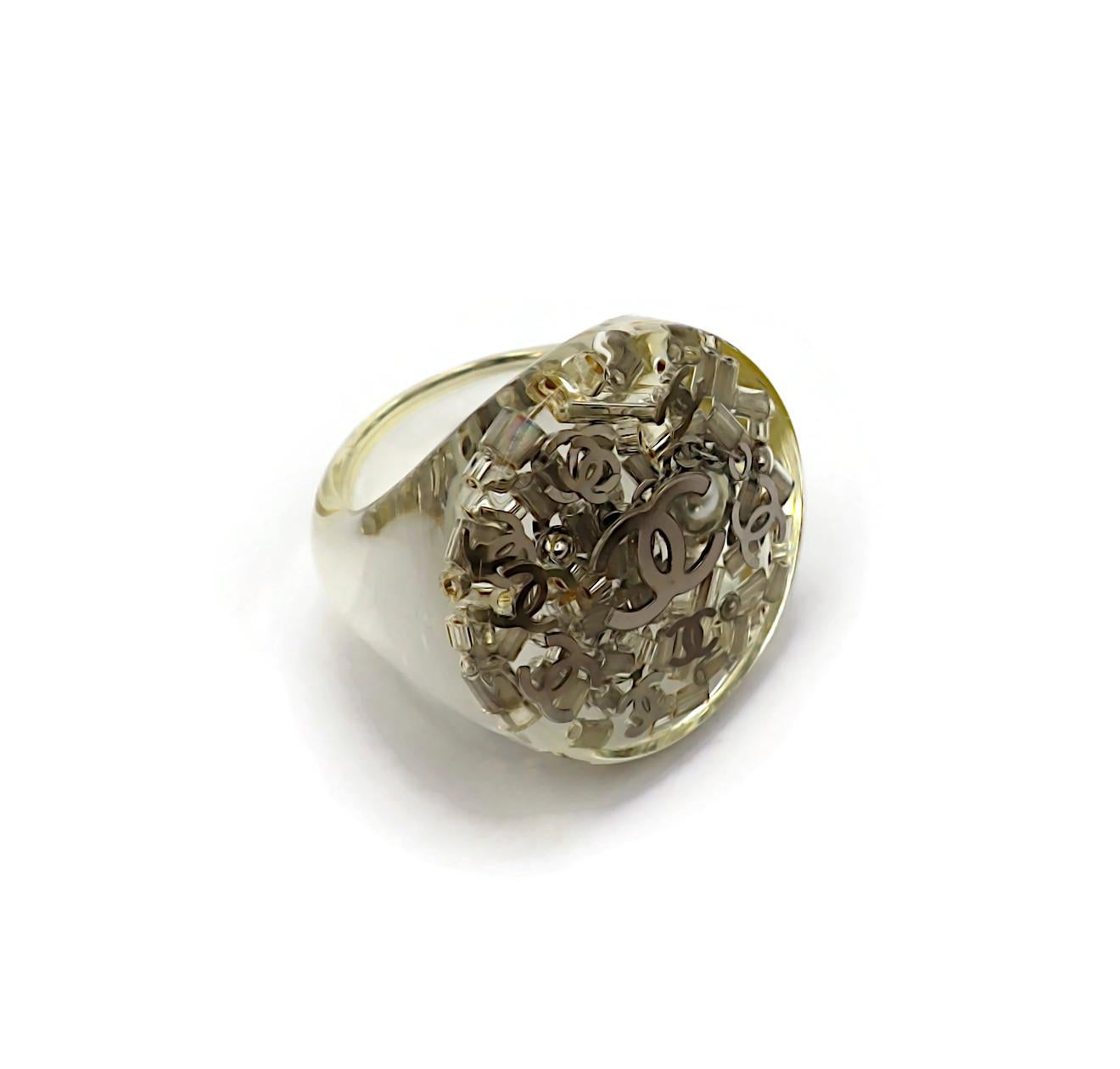 Women's CHANEL Lucite CC Logo Ring, 2013