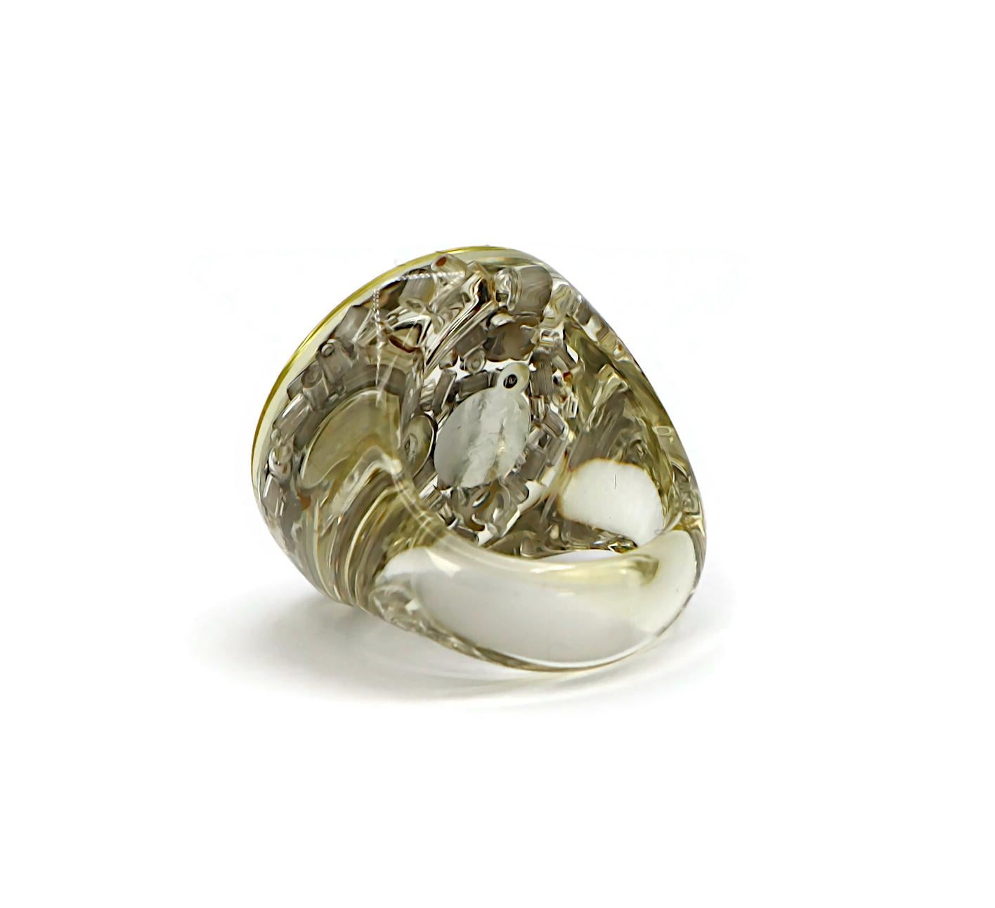 CHANEL Lucite CC Logo Ring, 2013 1