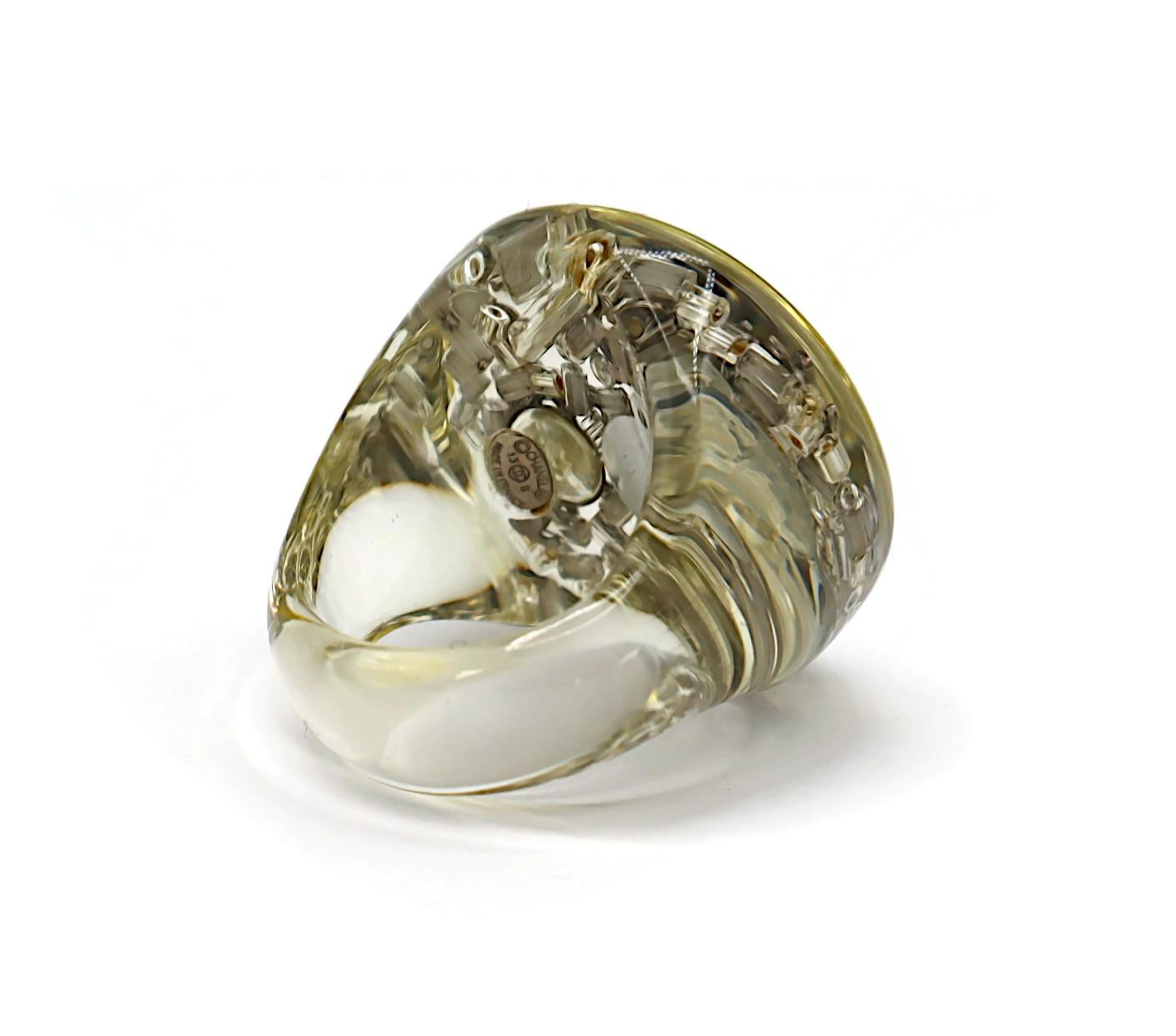 CHANEL Lucite CC Logo Ring, 2013 2