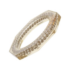 Chanel lucite octagonal bracelet w/chain