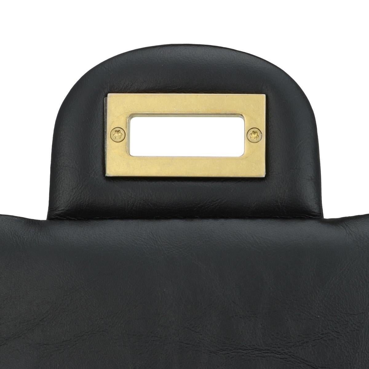CHANEL Lucky Charms 2.55 Reissue 225 Flap Bag Black Aged Calfskin 2018 For Sale 10