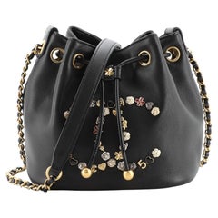 Chanel Lucky Charms CC Drawstring Bucket Bag Embellished Lambskin