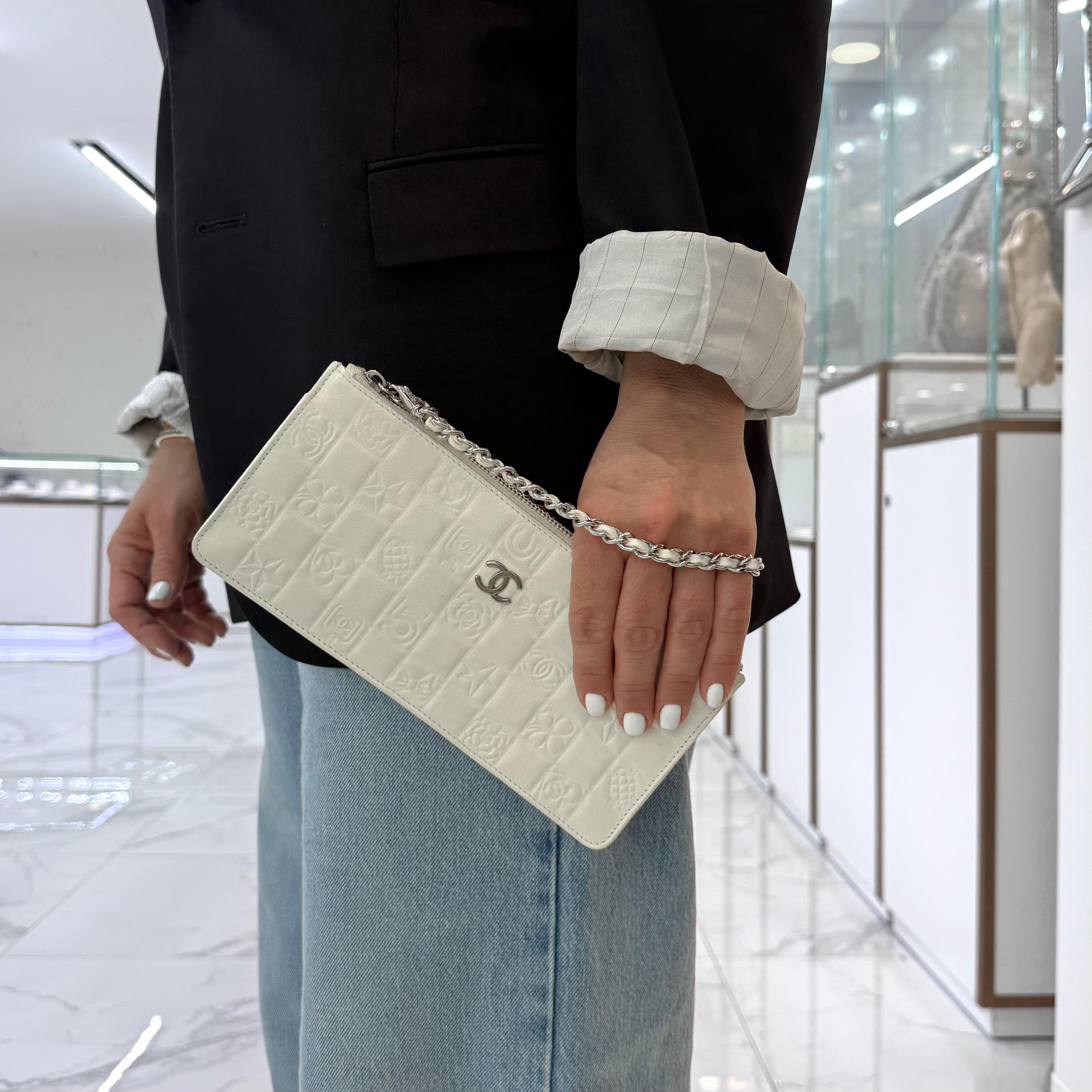 Chanel Lucky Charms Pochette Ivory Leather Handbag 6
