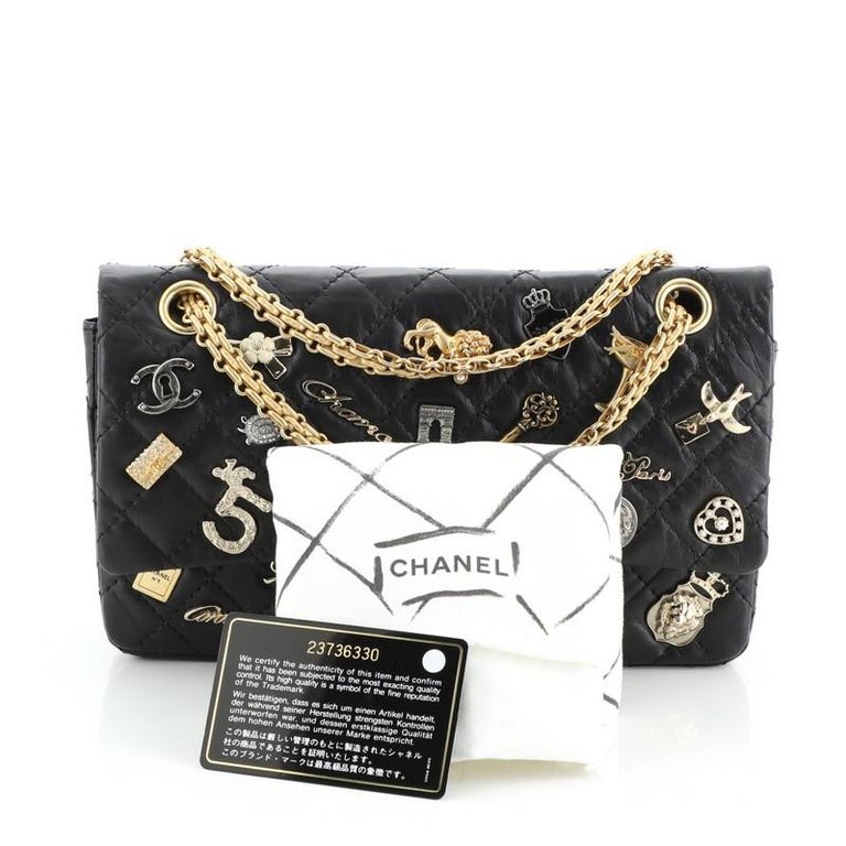 Chanel Lucky Charms Reissue 2.55 Flap Bag Quilted Aged Calfskin 225