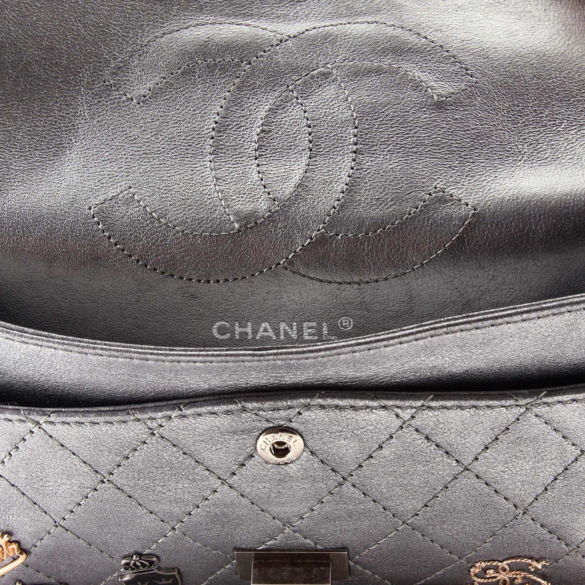 Women's or Men's Chanel Lucky Charms Reissue 2.55 Flap Bag Quilted Aged Calfskin 225