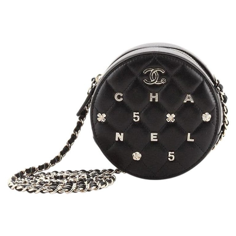 Chanel Lucky Charms Round Clutch With Chain Quilted Lambskin Mini at ...