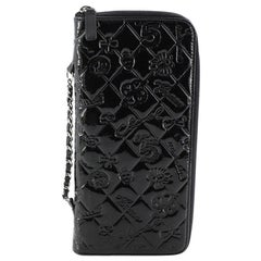 Chanel Lucky Symbols Chain Organizer Wallet Embossed Quilted Patent