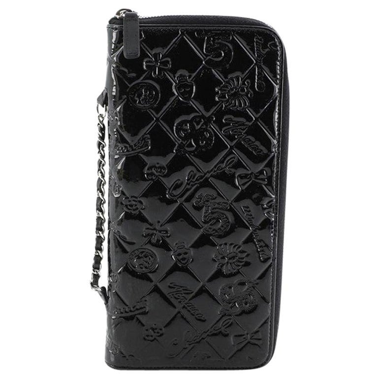 Chanel Lucky Symbols Chain Organizer Wallet Embossed Quilted