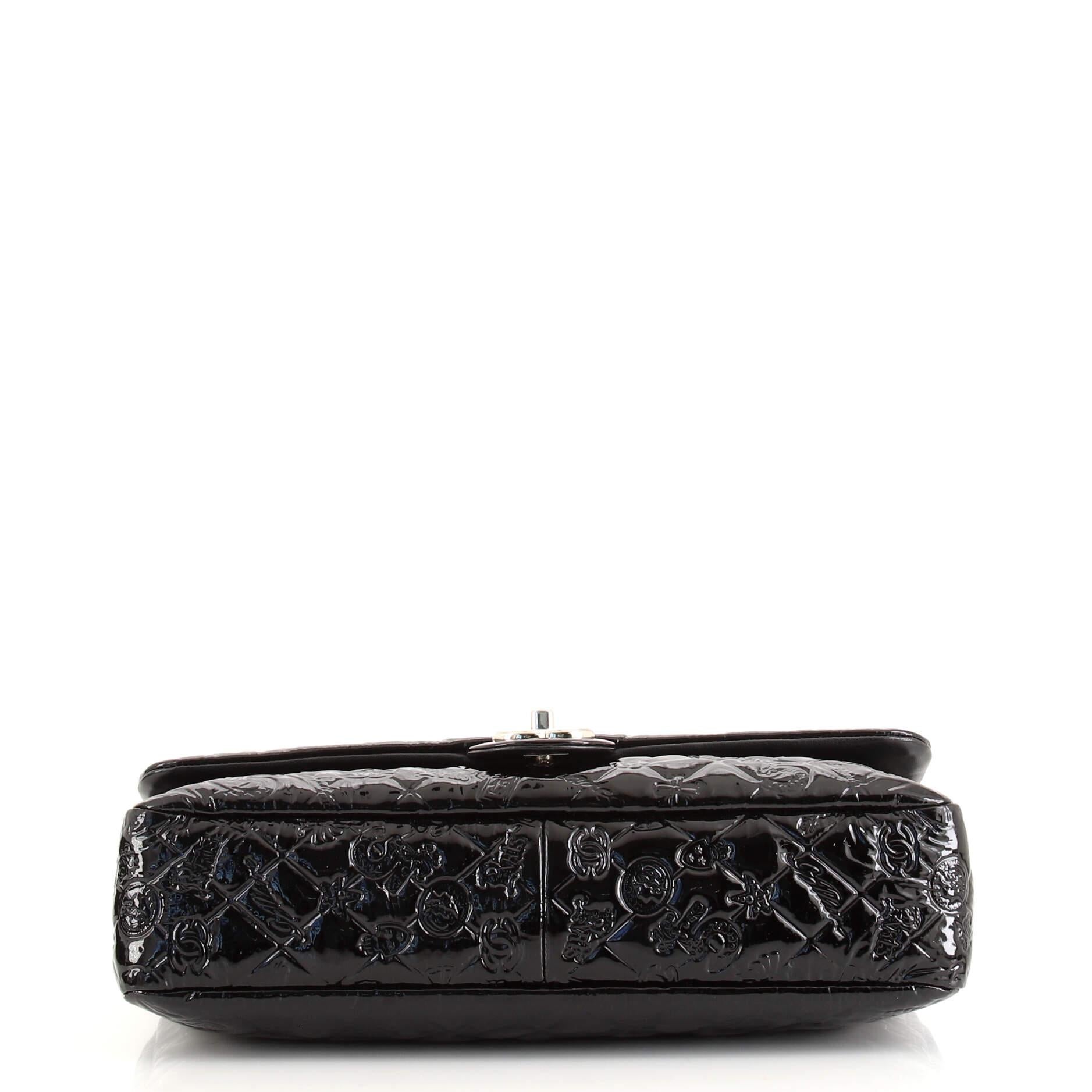 Chanel Lucky Symbols Flap Bag Embossed Patent Jumbo 1