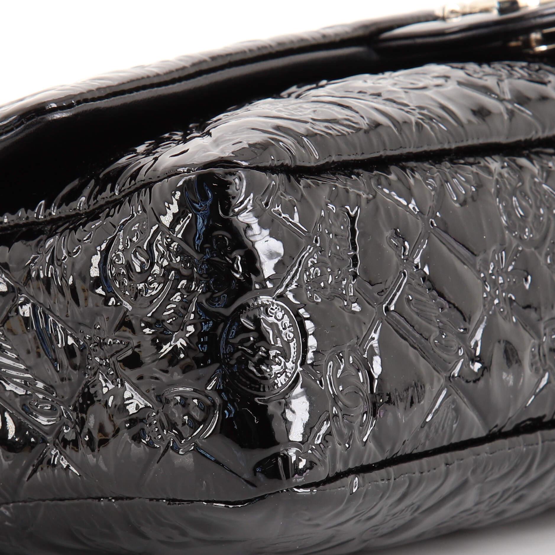 Chanel Lucky Symbols Flap Bag Embossed Patent Jumbo 3