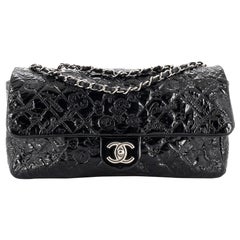 Chanel Lucky Symbols Flap Bag Embossed Patent Jumbo