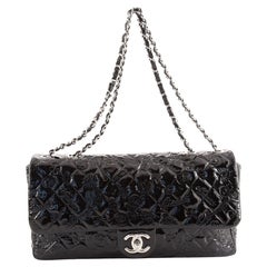 Chanel Lucky Symbols Flap Bag Embossed Patent Jumbo