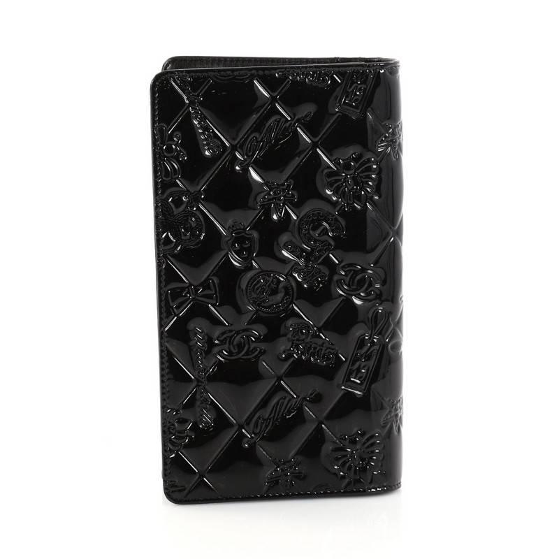 Chanel Lucky Symbols Wallet Embossed Quilted Patent Long 1
