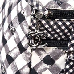 Chanel Lunch Box Shoulder Bag in Black Gingham