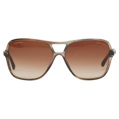 Chanel Lunettes Solaires 2022 CC Kette klar braun Pilot Sonnenbrille NIB
