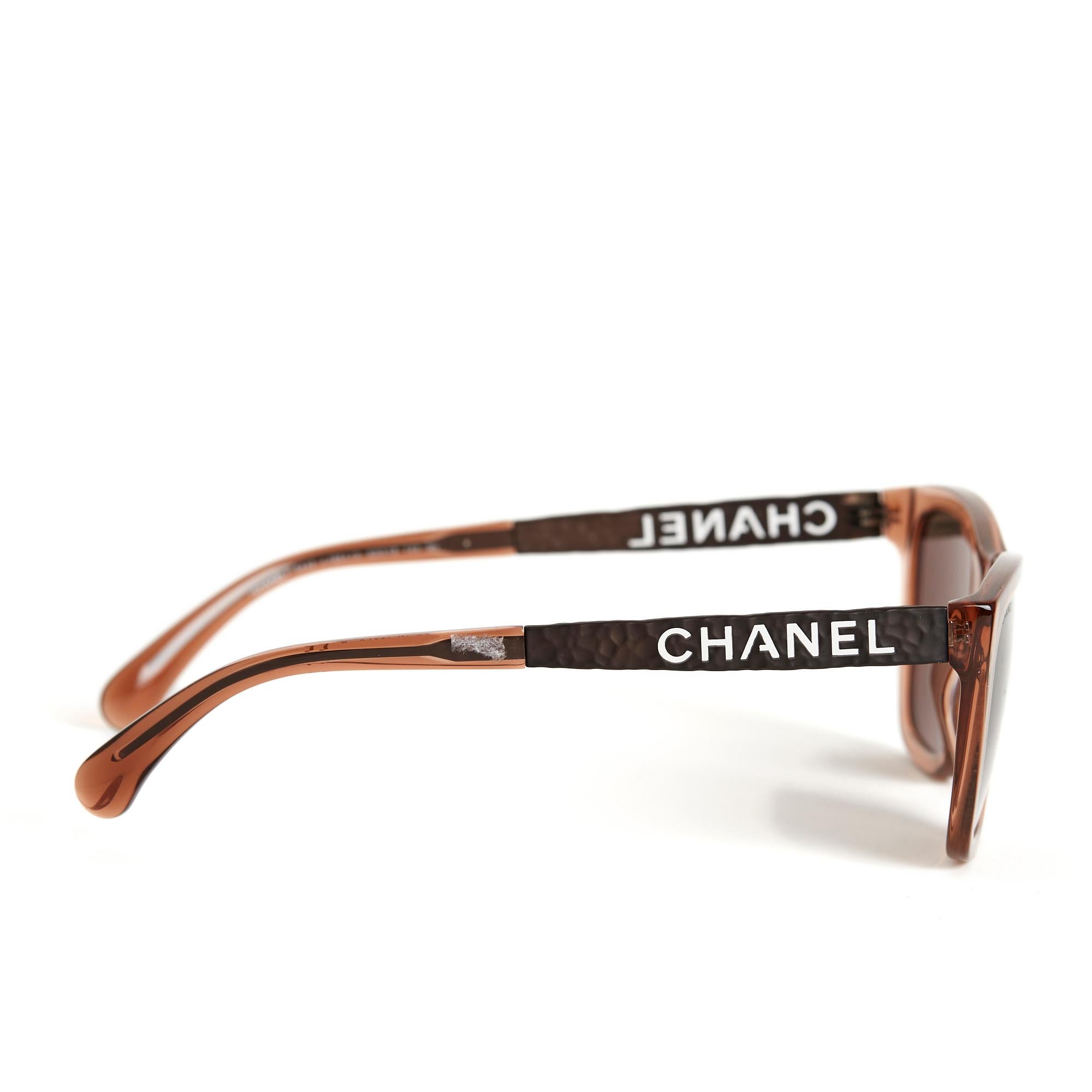 Chanel Lunettes solaires Neuf 2022 Rosa Brown Sonnenbrille Neu im Kasten (Braun) im Angebot