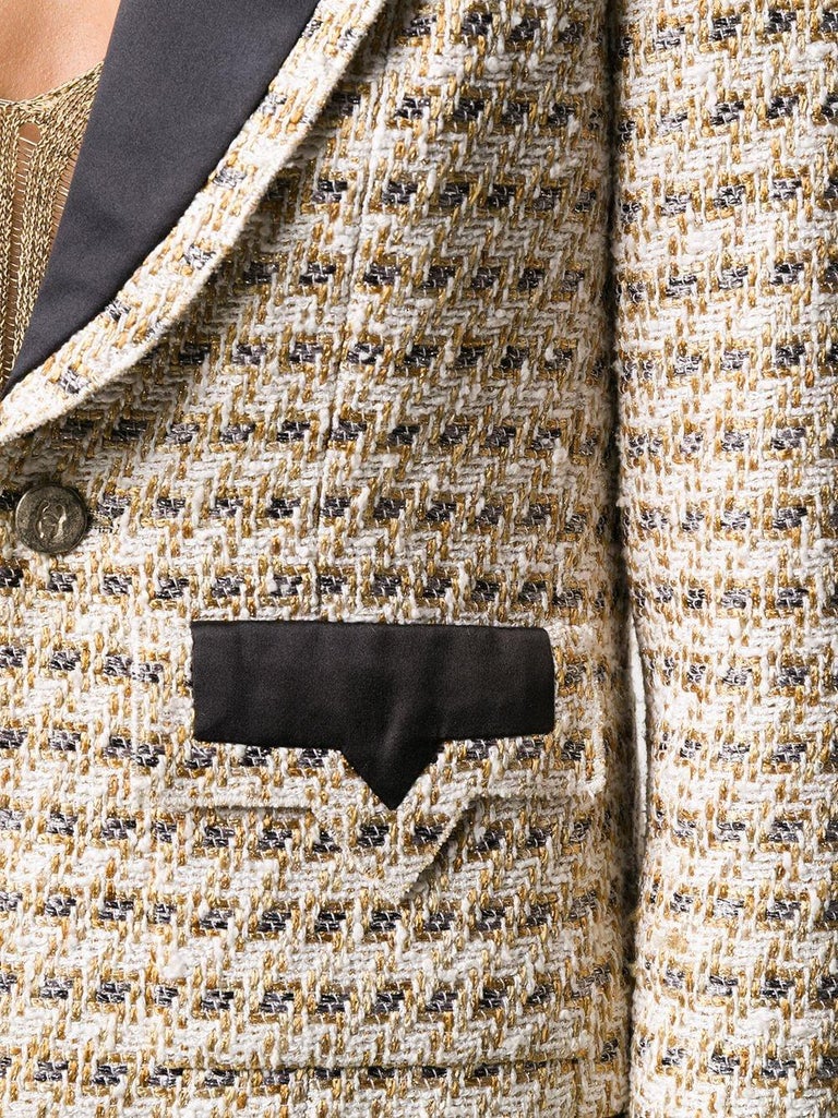 Chanel Lurex Tweed Boucle Jacket For Sale at 1stDibs | chanel boucle jacket