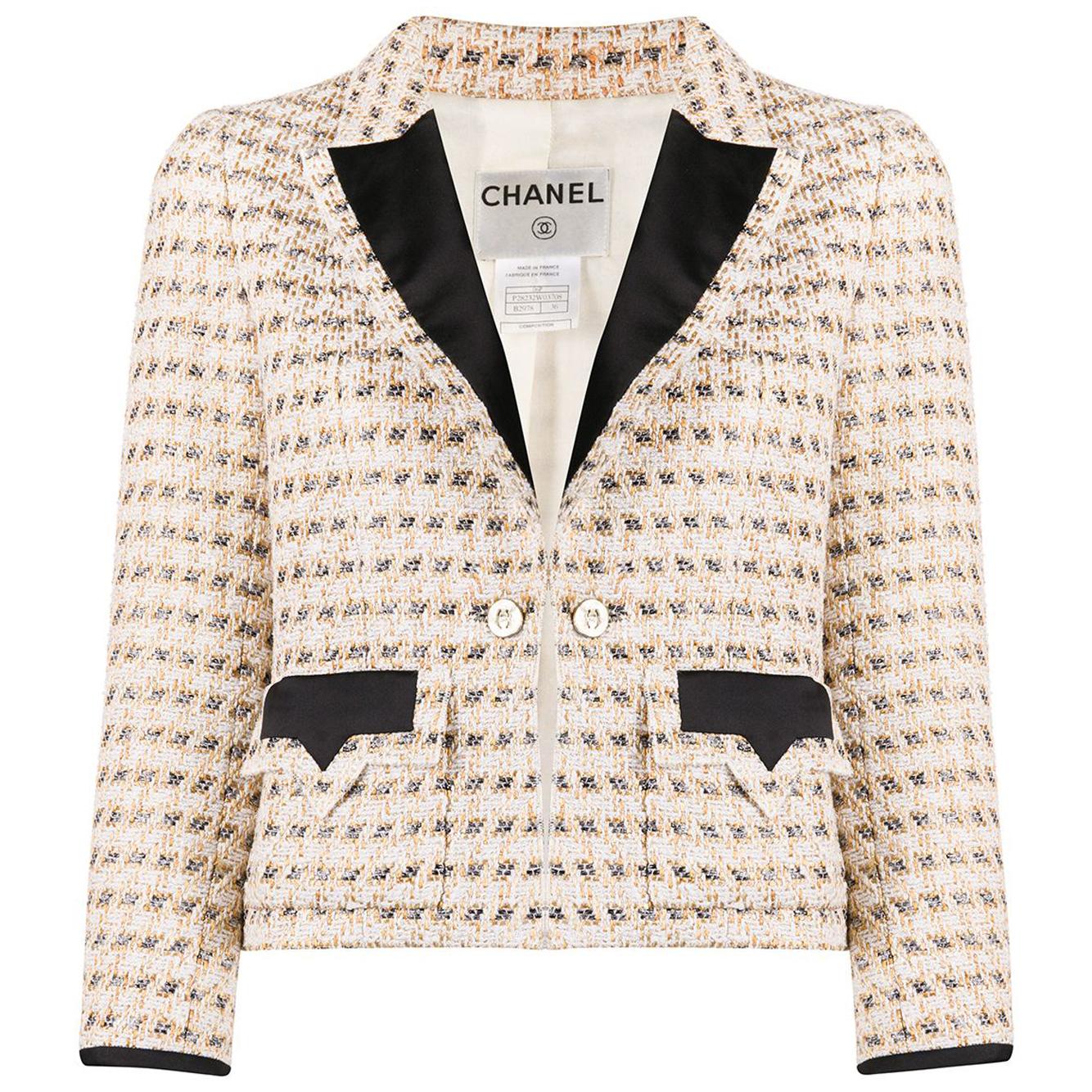 Chanel Lurex Tweed Boucle Jacket For Sale at 1stDibs  chanel tweed boucle  jacket, chanel boucle blazer, chanel boucle jacket