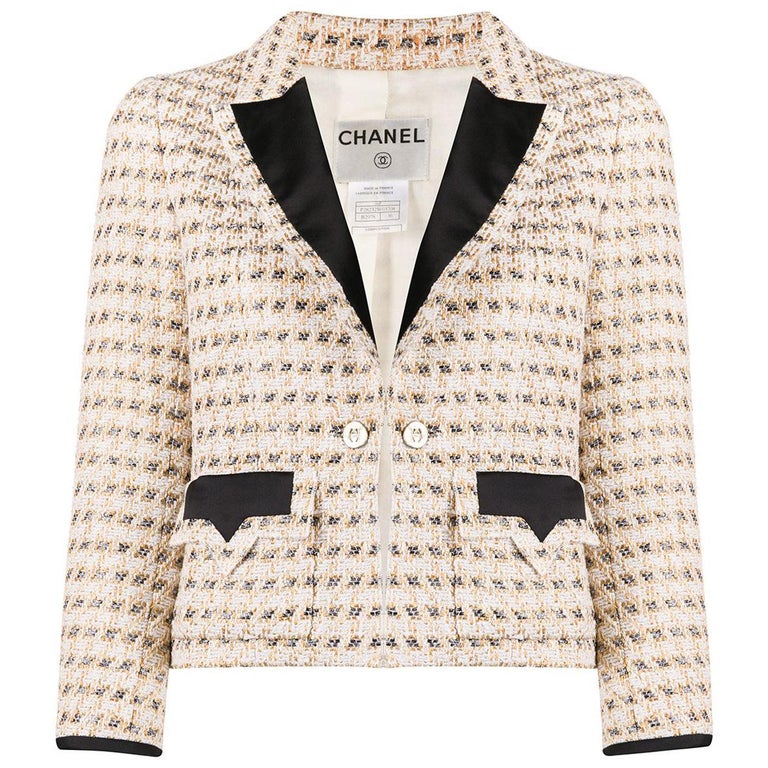 Coco Chanel Inspired Boucle Tweed Box Jacket Blazer - Lilac