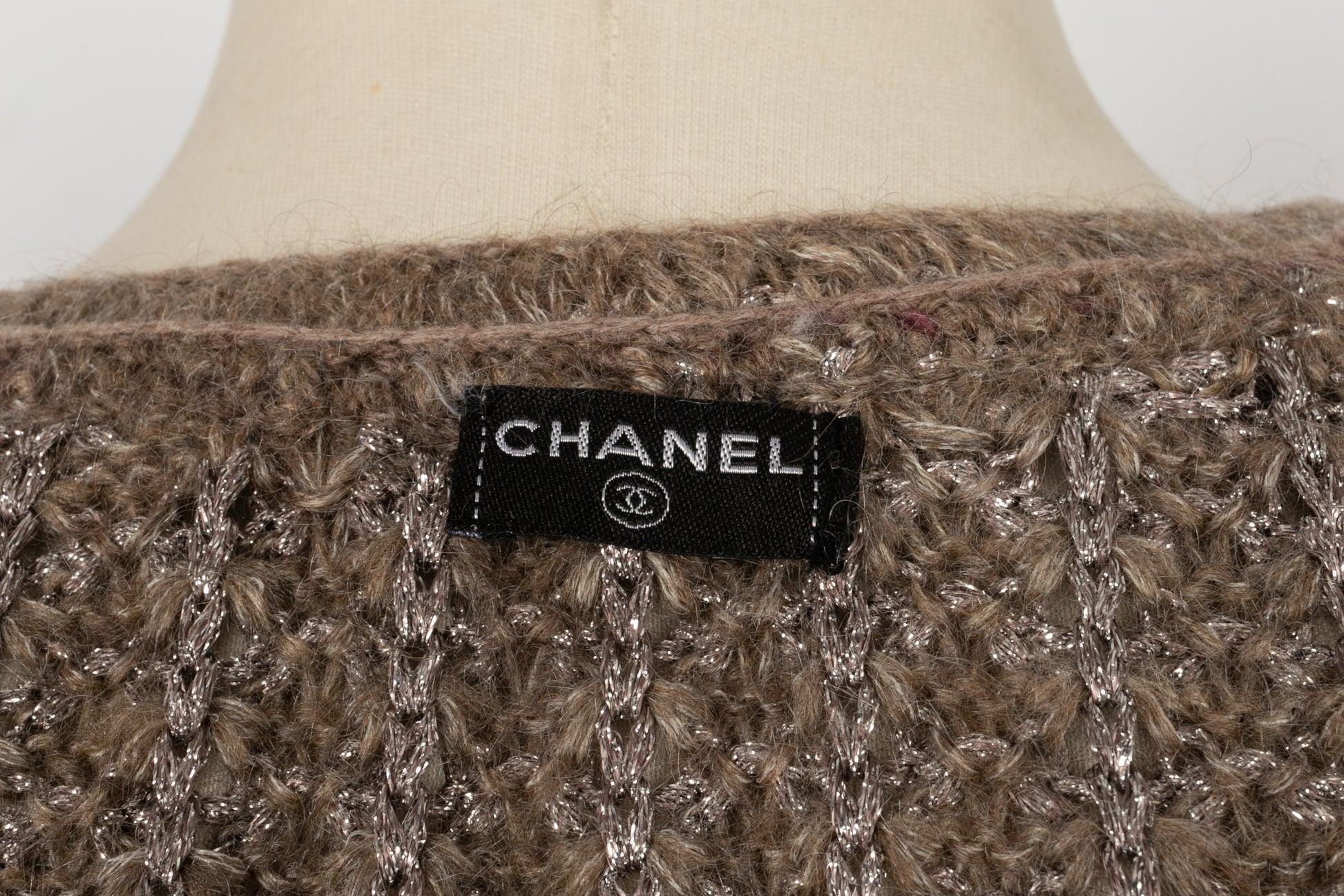 Chanel Lurex Yarns and Wool Long Cardigan 40FR For Sale 3