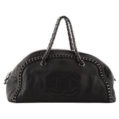 Chanel Luxe Ligne Bowlertasche aus Leder groß