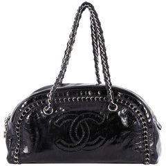 Chanel Luxe Ligne Bowler Bag Patent Medium
