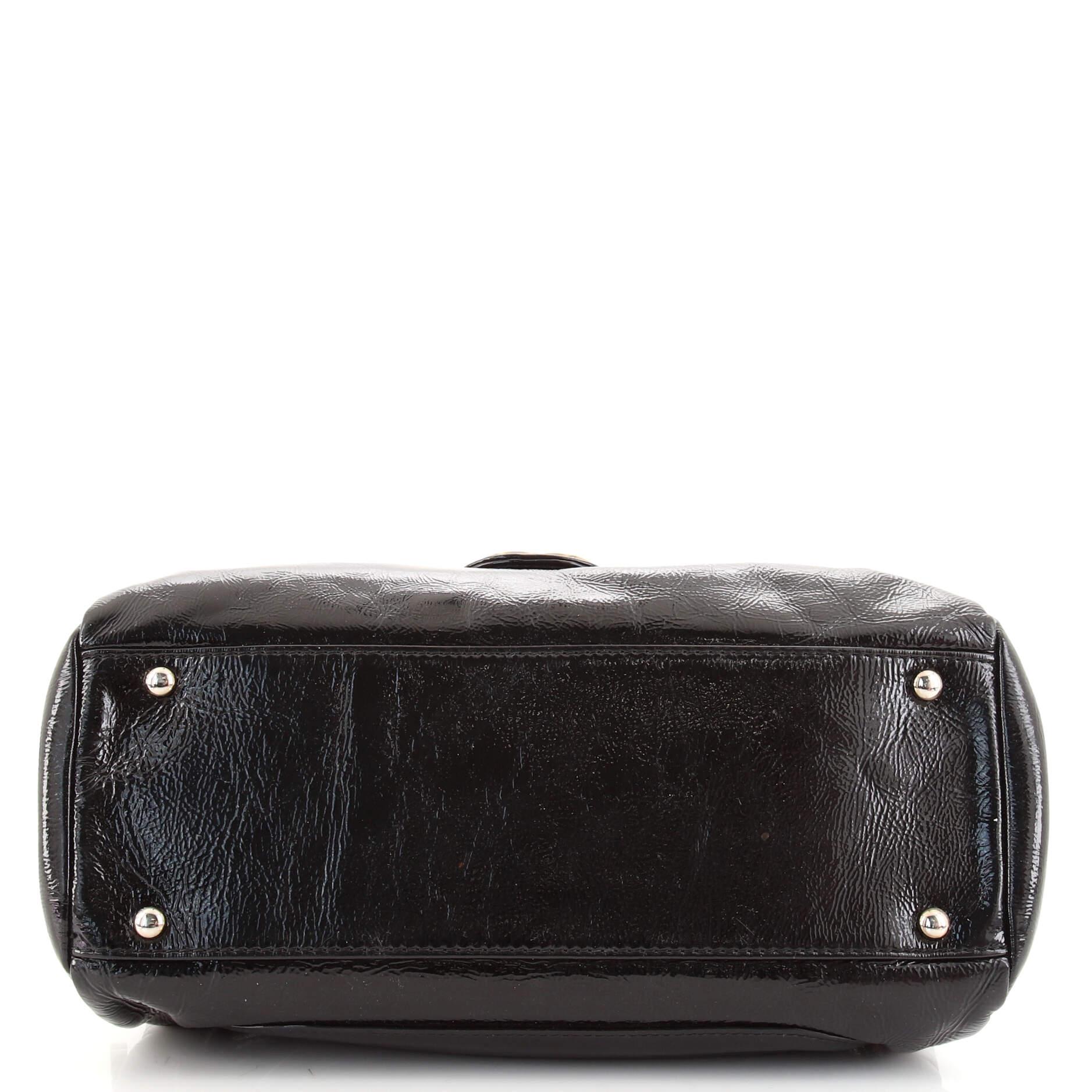 Chanel Luxe Ligne Flap Bag Patent Large In Fair Condition In NY, NY