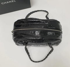 Chanel Luxe Ligne Patent Leather Tote Bag