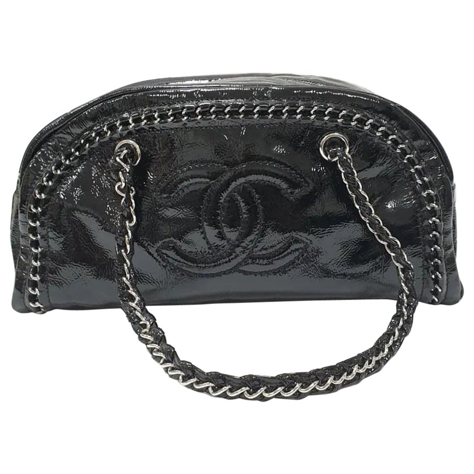 Chanel Luxe Ligne Patent Leather Tote Bag