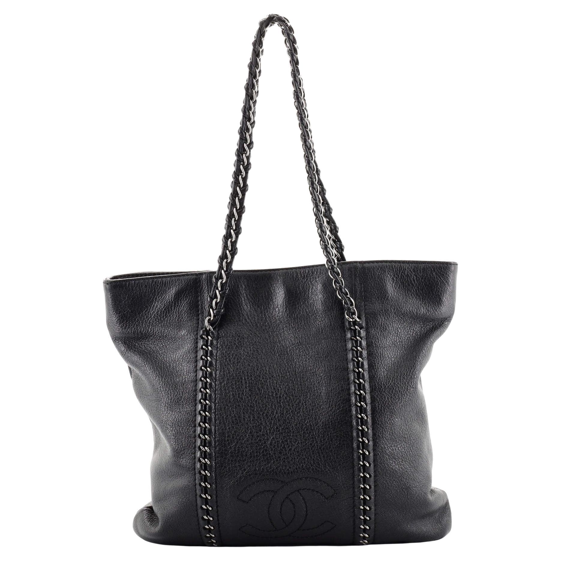 Chanel Luxe Ligne Tote Leather Small at 1stDibs