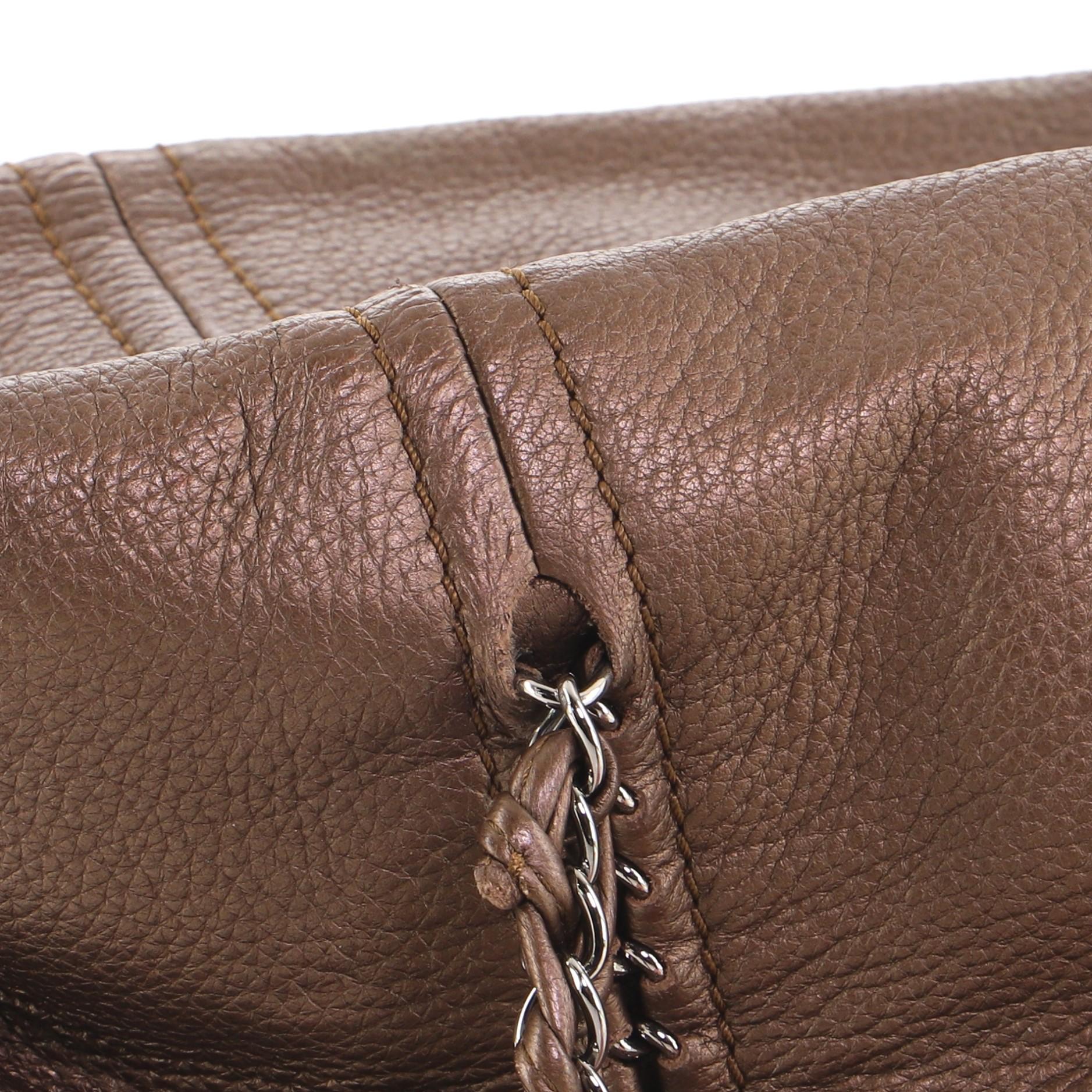 Chanel Luxe Ligne Zip Top Tote Calfskin Medium In Good Condition In NY, NY