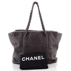 Chanel Luxe Ligne Zipped Tote Leather Large
