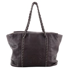 Chanel Luxe Ligne Zipped Tote Leather Large
