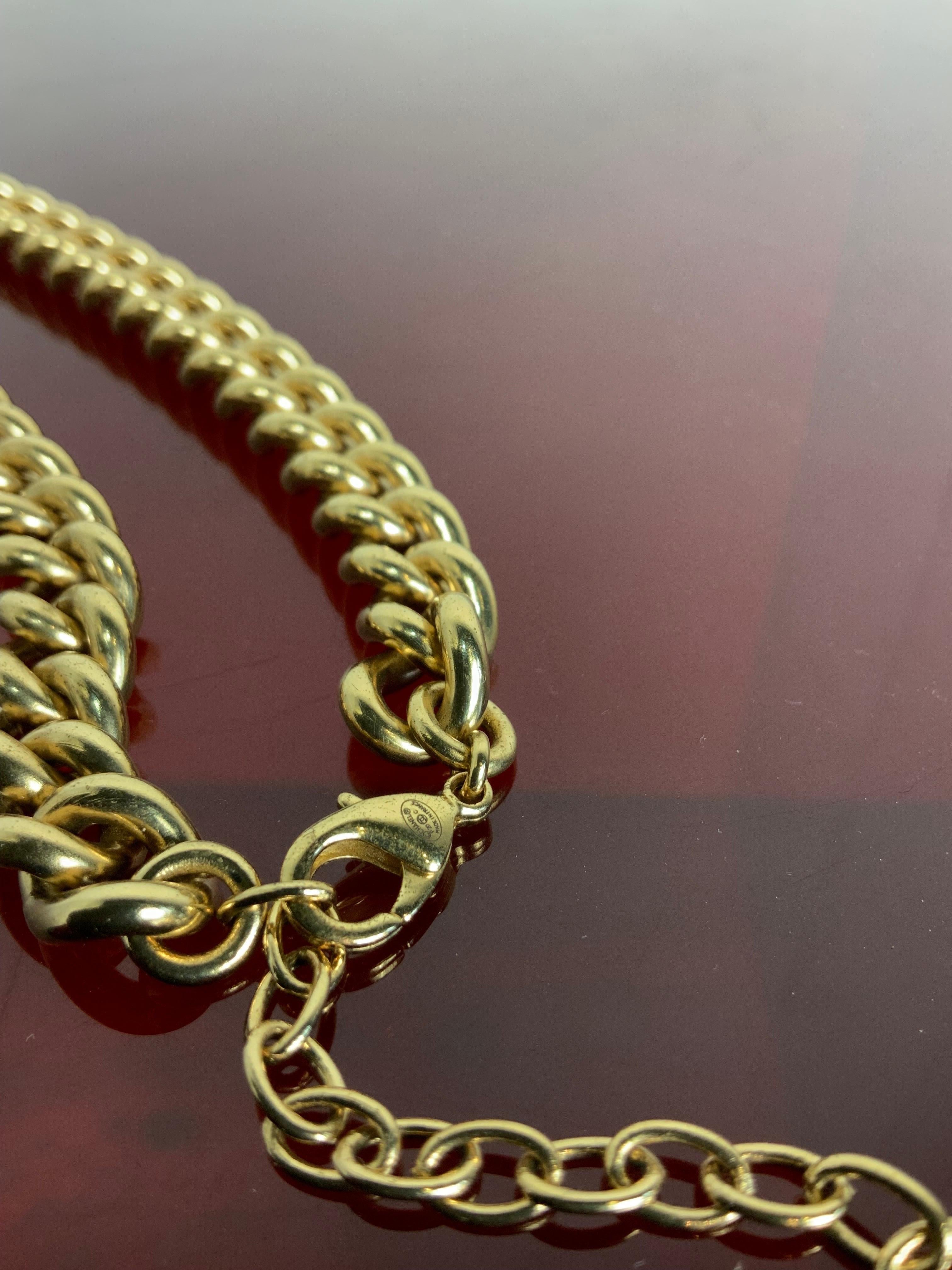 Chanel Luxus-Halskette aus goldenem Metall und Perlen 4