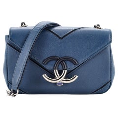 Chanel Medium Chevron Double Flap Shoulder Bag - Blue Crossbody Bags,  Handbags - CHA914342