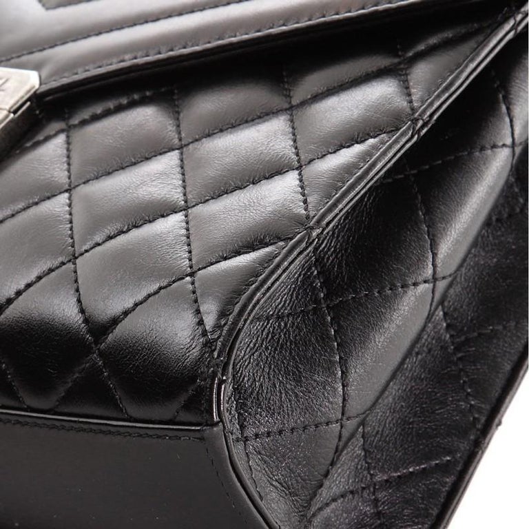 CHANEL Calfskin Quilted Medium Mad About Quilting Flap Black 185478