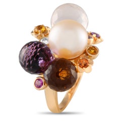 Chanel Mademoiselle 18K Yellow Gold Multi-Gemstone Ring