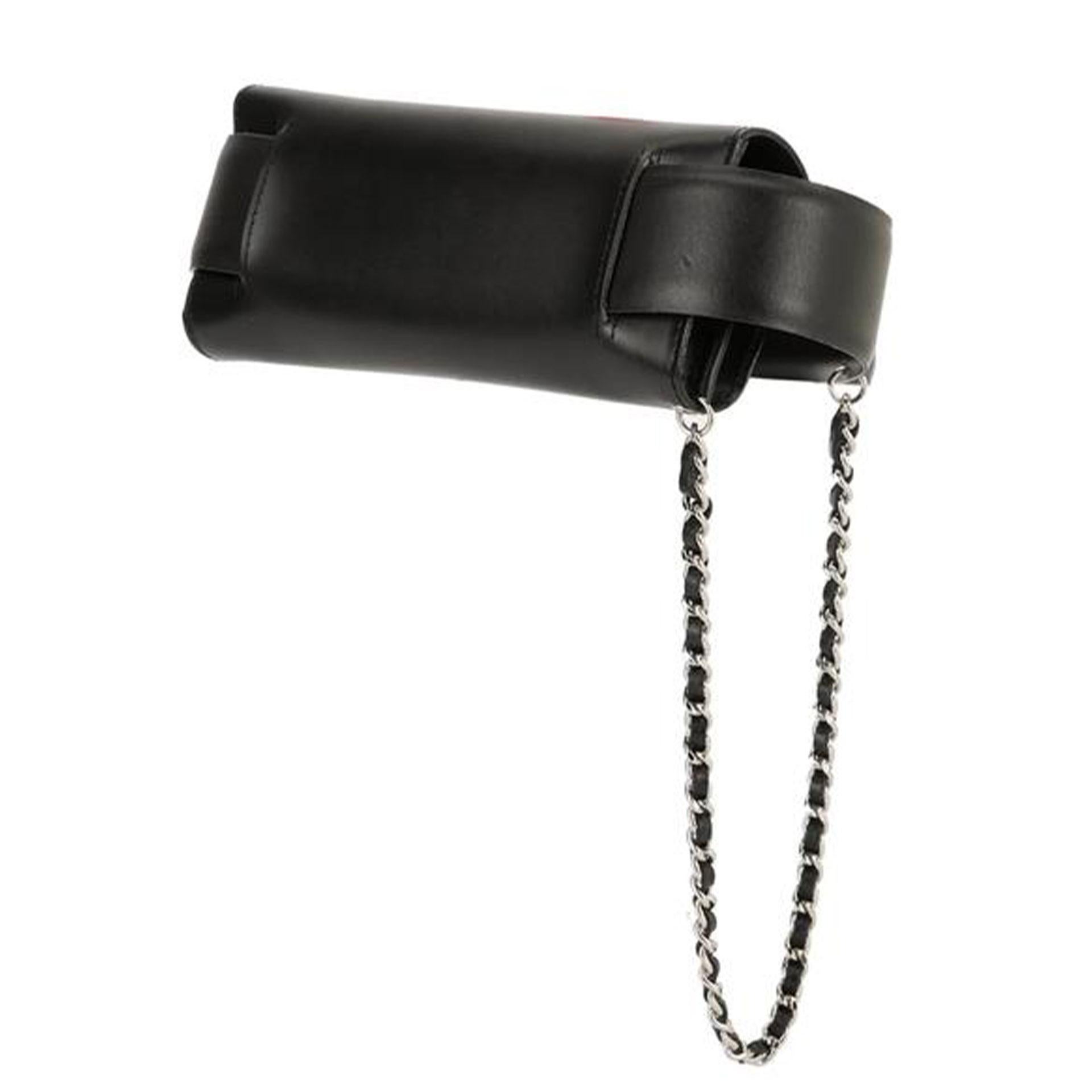 Black Chanel Mademoiselle 2.55 Reissue Waist Bag Rare Leather Flap Bum Fanny Pack Belt For Sale