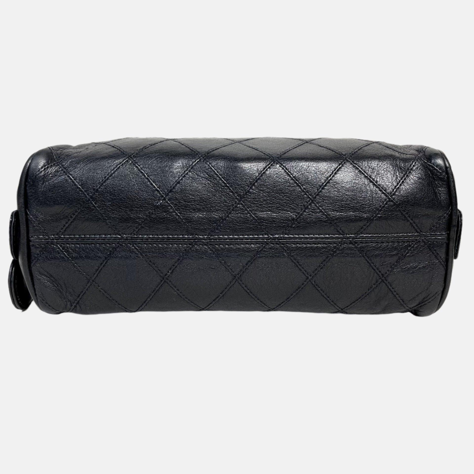 Chanel Mademoiselle Camera Bag Black Double Gold Chain, 1986-1988 For Sale 4