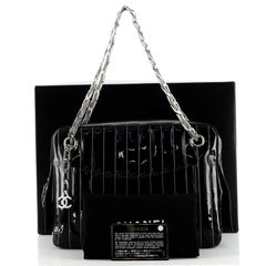 Chanel Mademoiselle Camera Bag Vertical Quilted Patent Medium